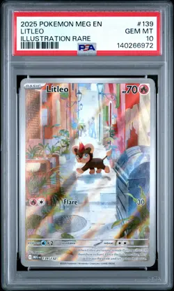 2025 Pokemon Mega Evolution Litleo Illustration Rare PSA 10 #139/132 - Image 1