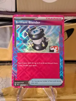 Brillant Blender Pokemon Prize Pack Series 7 Promo Pokemon Card NM/LP Stamp - Image 1