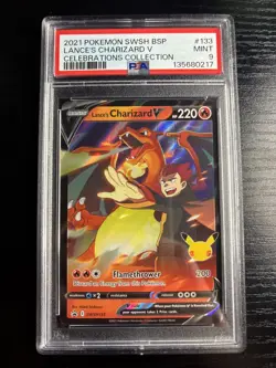 2021 Pokemon SWSH Celebrations Lance’s Charizard V PSA 9 #133 - Image 1