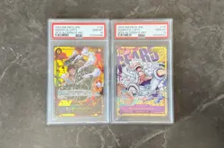 PSA10 One Piece Luffy Secret Parallel Gear 4 Gear 5 Sequential x2 - Image 1