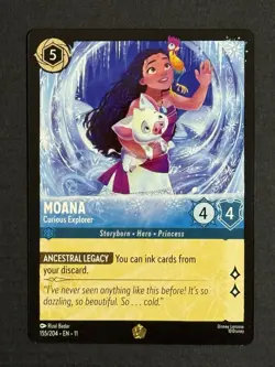 Disney Lorcana Moana Curious Explorer Legendary Non-foil Winterspell - Image 1