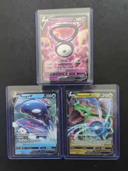 Pokemon Tcg Mixed Card Lot: Rayquaza, Kyogre, Unown V 6 Cards NM/M - Image 1