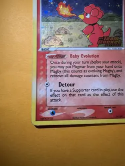 Magby 24/109 Reverse Holo Stamped Ex Team Rocket Returns Rare Pokemon Card - Image 5