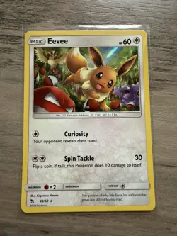Pokemon TCG Eevee Card Hidden Fates Holo Rare 48/68 - Image 1