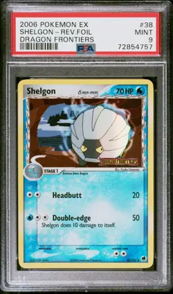 Pokemon Card Shelgon 38/101 Reverse Holo Dragon Frontiers PSA 9 MINT - Image 1