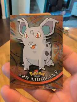 POKEMON CARD Foil NIDORAN #29 Black Label Topps TV Animation Edition - Image 1