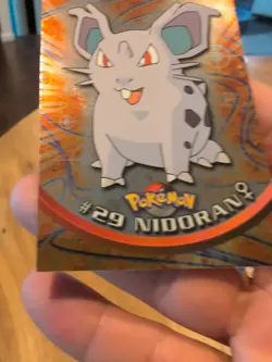 POKEMON CARD Foil NIDORAN #29 Black Label Topps TV Animation Edition - Image 3