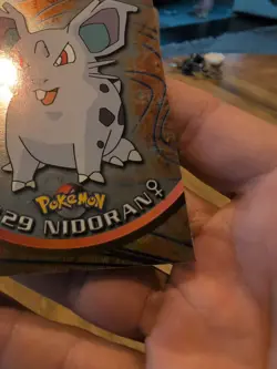 POKEMON CARD Foil NIDORAN #29 Black Label Topps TV Animation Edition - Image 4