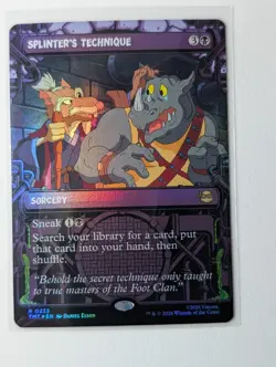 Splinter's Technique Teenage Mutant Ninja Turtles MTG 0233 Borderless Foil - Image 1