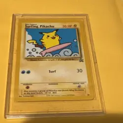 Pokemon TCG Surfing Pikachu WOTC Black Star Promo - Image 3