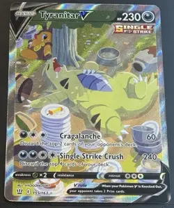 Pokemon Tyranitar V Full Art Single Strike Ultra Rare Holo 155/163 Battle Styles - Image 1