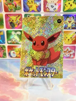 Pokemon Eevee Vintage Pocket Monsters Vending HOLO Prism Sticker 1998 Nintendo - Image 1