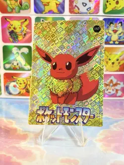Pokemon Eevee Vintage Pocket Monsters Vending HOLO Prism Sticker 1998 Nintendo - Image 4