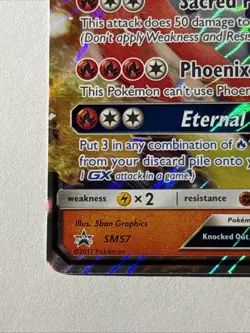 Pokemon TCG HO-OH GX Sun & Moon Sm57 Promo Promo - Image 5