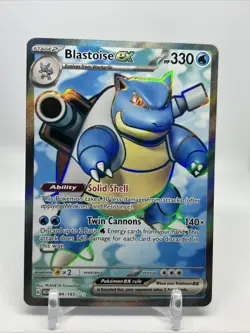 Blastoise ex Full Art Pokemon TCG SV: Scarlet & Violet 151 #184/165 NM - Image 1