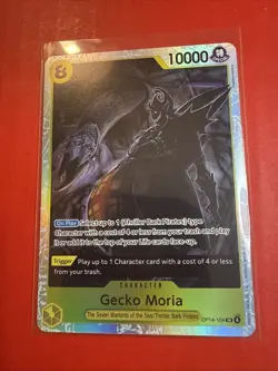 Gecko Moria OP14-104 SR The Azure Sea’s Seven One Piece Card Game English - Image 1