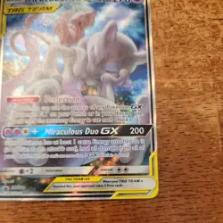 Pokemon Mewtwo and Mew GX TCG Sun & Moon Holo Promo Card #SM191 - Image 5