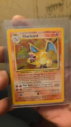 Charizard 4/102 Base Set Holo Rare 120 HP Pokemon Card Wizards of the Coast - Image 1