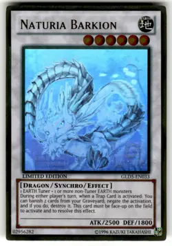 Naturia Barkion Ghost/Gold Rare Limited Edition GLD5-EN033 2012 YuGiOh Card - Image 1