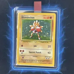 ⭐ Hitmonchan 7/102 ⭐ Original Holo Rare Base Set Pokemon Card 1999 WOTC TCG - Image 1