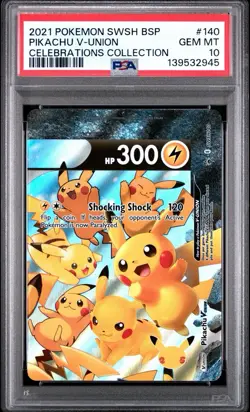 Pikachu V Union 4 Card Set English PSA Sequential Collection Celebrations - Image 3