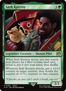 x4 Sazh Katzroy FIN Final Fantasy MTG 199 M/NM 4x - Image 1