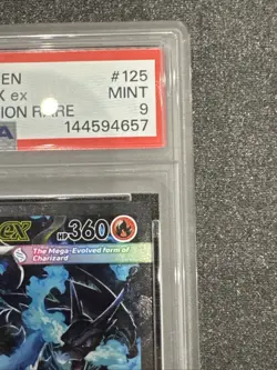 2025 POKEMON PFL EN-PHANTASMAL FLAMES MEGA CHARIZARD X EX #125 PSA 9 - Image 3