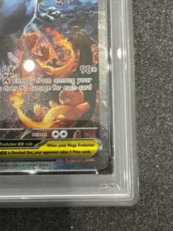 2025 POKEMON PFL EN-PHANTASMAL FLAMES MEGA CHARIZARD X EX #125 PSA 9 - Image 4