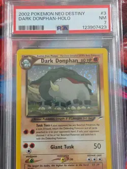 Pokemon Neo Destiny Dark Don phantom Holo #3 PSA 7 - Image 2