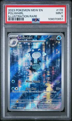 POKEMON POLIWHIRL ILLUSTRATION RARE PSA 9 151 #176 SCARLET & VIOLET - Image 1