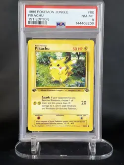 Pokemon Jungle 1st Edition Pikachu 60/64 PSA 8 FRESH GRADE - Image 1