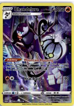 Chandelure TG04/TG30 Ultra Rare SWSH11: Lost Origin Trainer Gallery Pokemon TCG - Image 1