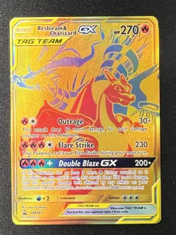 ❤‍🔥 Pokemon Charizard & Reshiram GX SM247 Black Star Promo English NM ✨ - Image 1