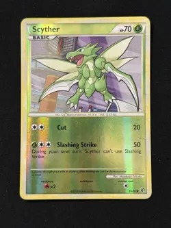 Scyther #65/90 - Pokemon TCG - HGSS Undaunted - Reverse Holo - LP - Image 1