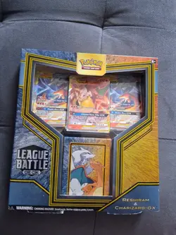 Pokemon TCG Reshiram & Charizard GX League Battle Deck Damaged Box - Image 1