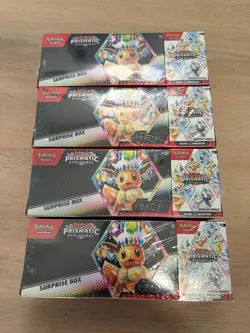4 x Sam’s Club Pokemon Prismatic Evolutions Surprise Box & Booster Bundle SEALED - Image 2