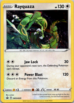 Rayquaza SWSH029 Pokemon TCG SWSH: Black Star Promo Cosmos Holo NM - Image 1