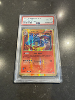 CHARIZARD PSA 8 2013 POKEMON BLACK & WHITE PLASMA STORM #136/135 NM-MT - Image 1