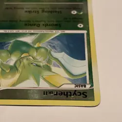 Pokemon SCYTHER 49/100 Stormfront - Rev Holo - Played - Image 5
