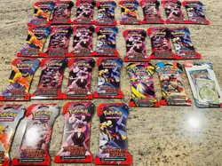 30 Pokemon New Sealed Destined Rivals Hangar Sleeves, W/ Five Full Art Sets - Image 1