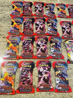 30 Pokemon New Sealed Destined Rivals Hangar Sleeves, W/ Five Full Art Sets - Image 2