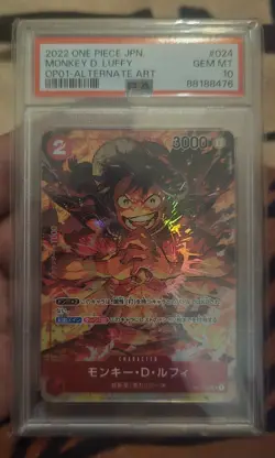 PSA 10 2022 One Piece OP01-024 Monkey D Luffy Alt Art Romance Dawn Japanese - Image 2