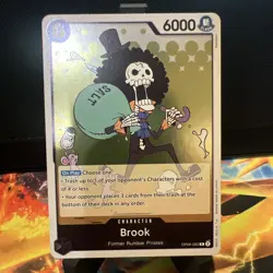 One Piece Card Game Brook OP06-092 Rare Foil Wings of the Captain TCG Card - Image 1
