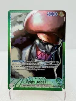 One Piece Hody Jones OP06-020 Leader AA Wings of the Captain Alt Art LP - Image 2
