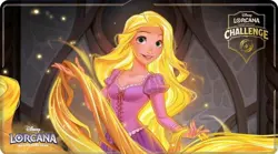 Disney Lorcana Challenge Spielmatte Playmat Rapunzel Foil Holo New - Image 1