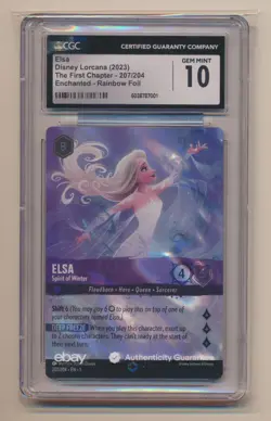 CGC 10 Disney Lorcana Enchanted Elsa Spirit of Winter GEM MINT Condition! - Image 1