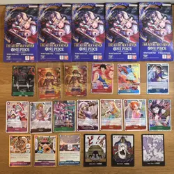 One piece TCG Collection LOT Of Sealed Booster Packs, Sealed promos, And Cards - Image 1