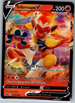 Infernape V SWSH252 SWSH: Sword & Shield Promo Cards - Pokemon Card - NM - Image 1