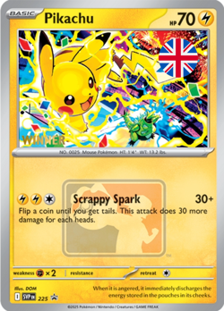 Pokemon Pikachu World Championship 2025 Promo Winner Card SVP 225 English - Image 1