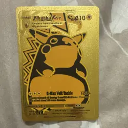 Pokemon Pikachu VMAX Gold Metal Ultra Rare Full Art Foil Card TG29/TG30 - Image 1